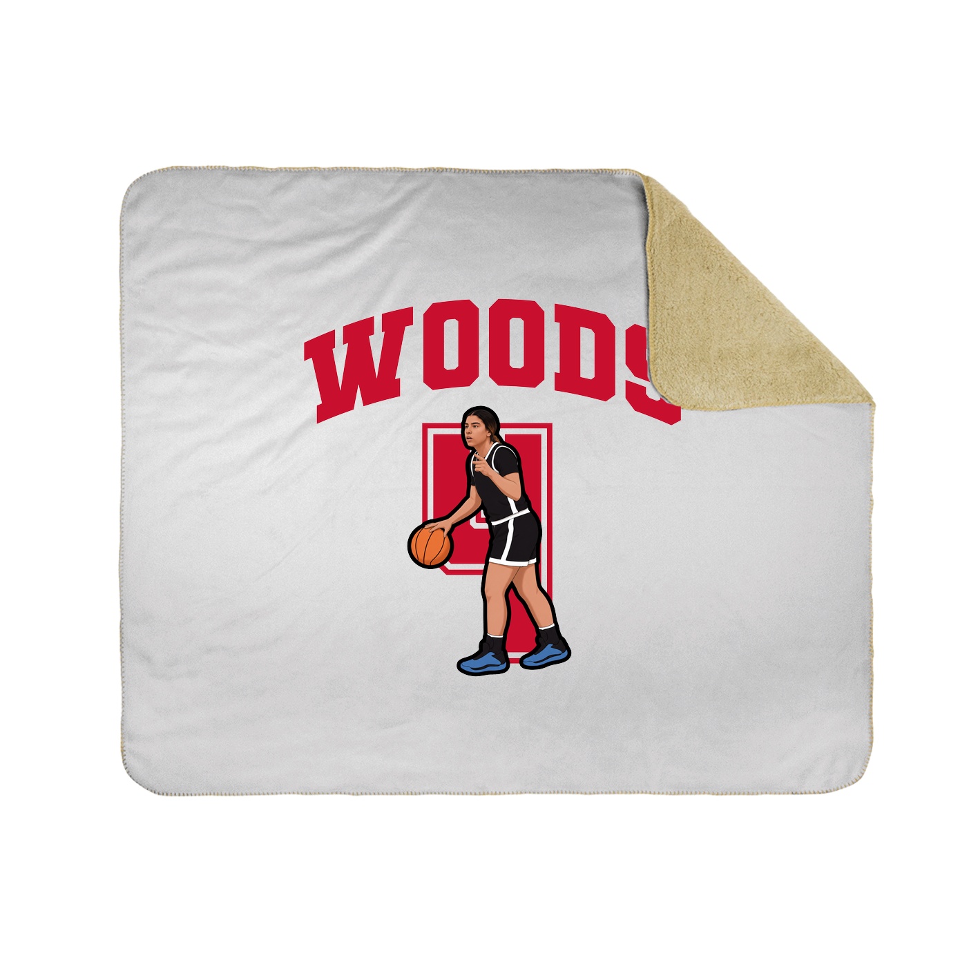 Throw Blanket — Number in White