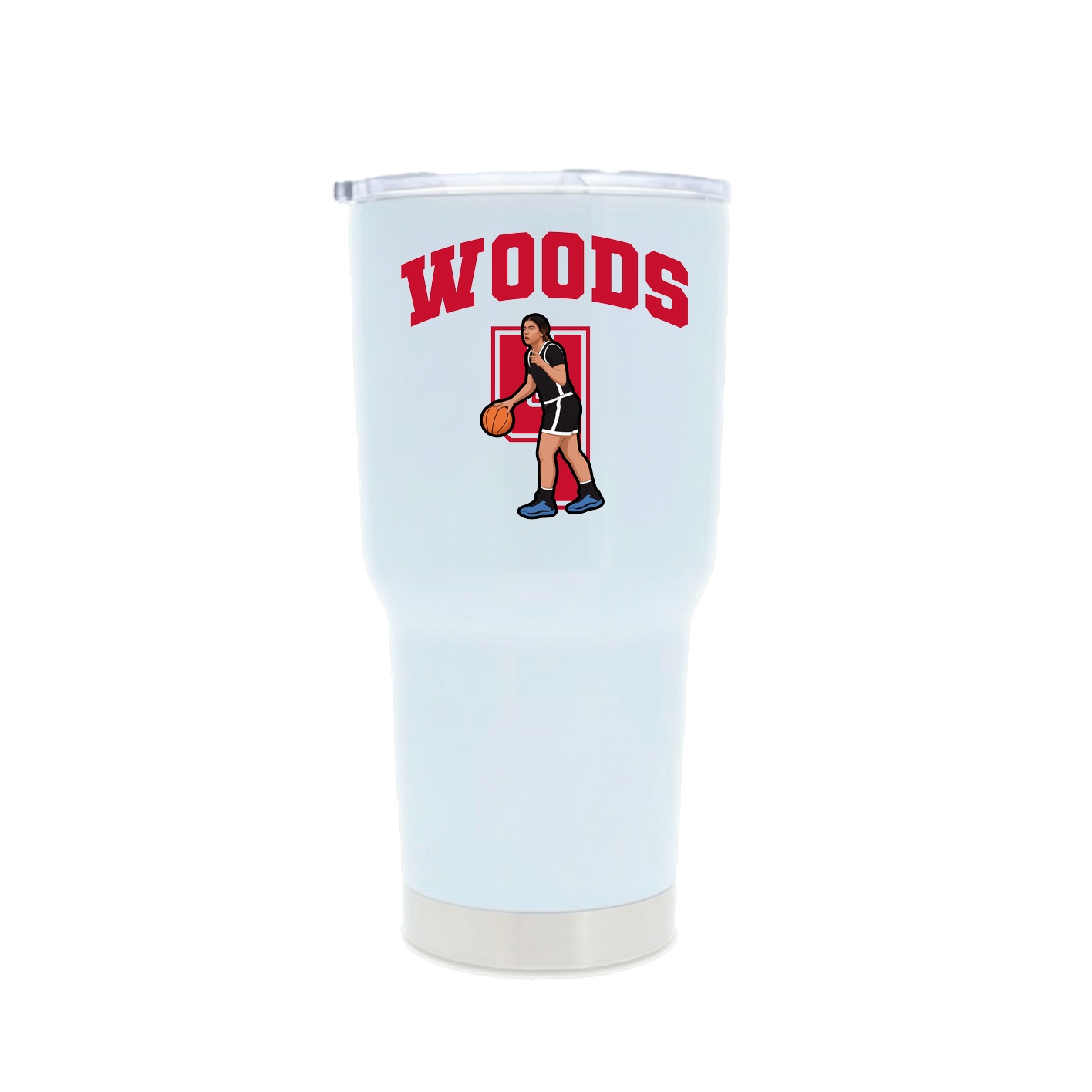 30oz Stainless Steel Tumbler — Number in White