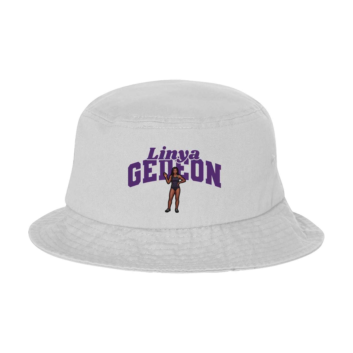Bucket Cap — Signature Arch in White