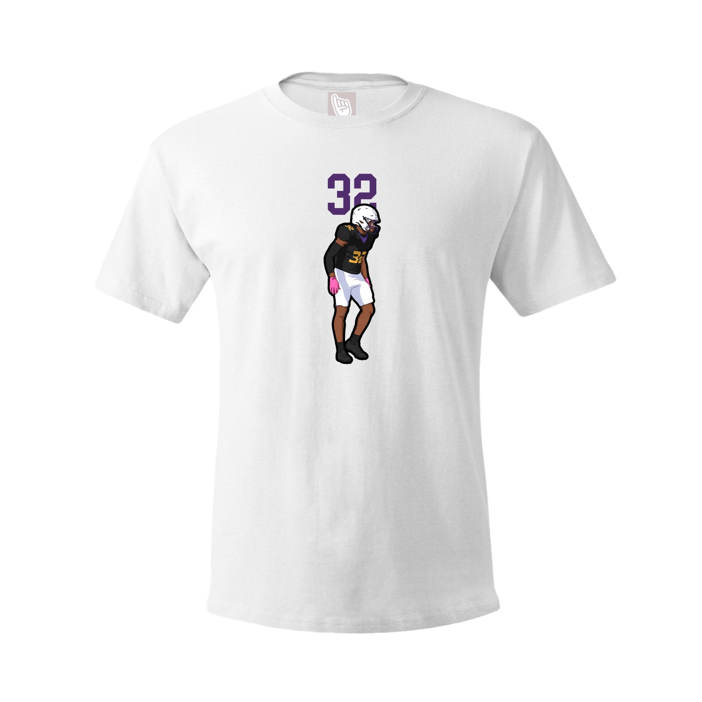Youth Tee — Number Top in White