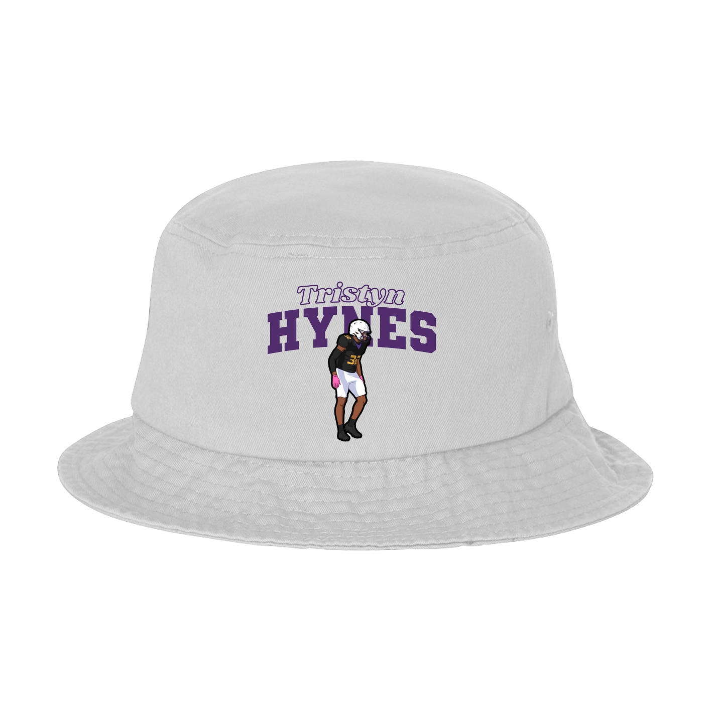 Bucket Cap — Name Arch in White