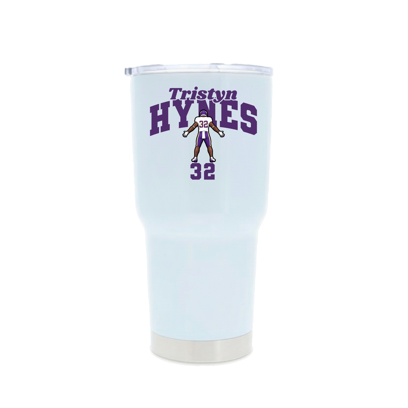 30oz Stainless Steel Tumbler — Signature Arch in White