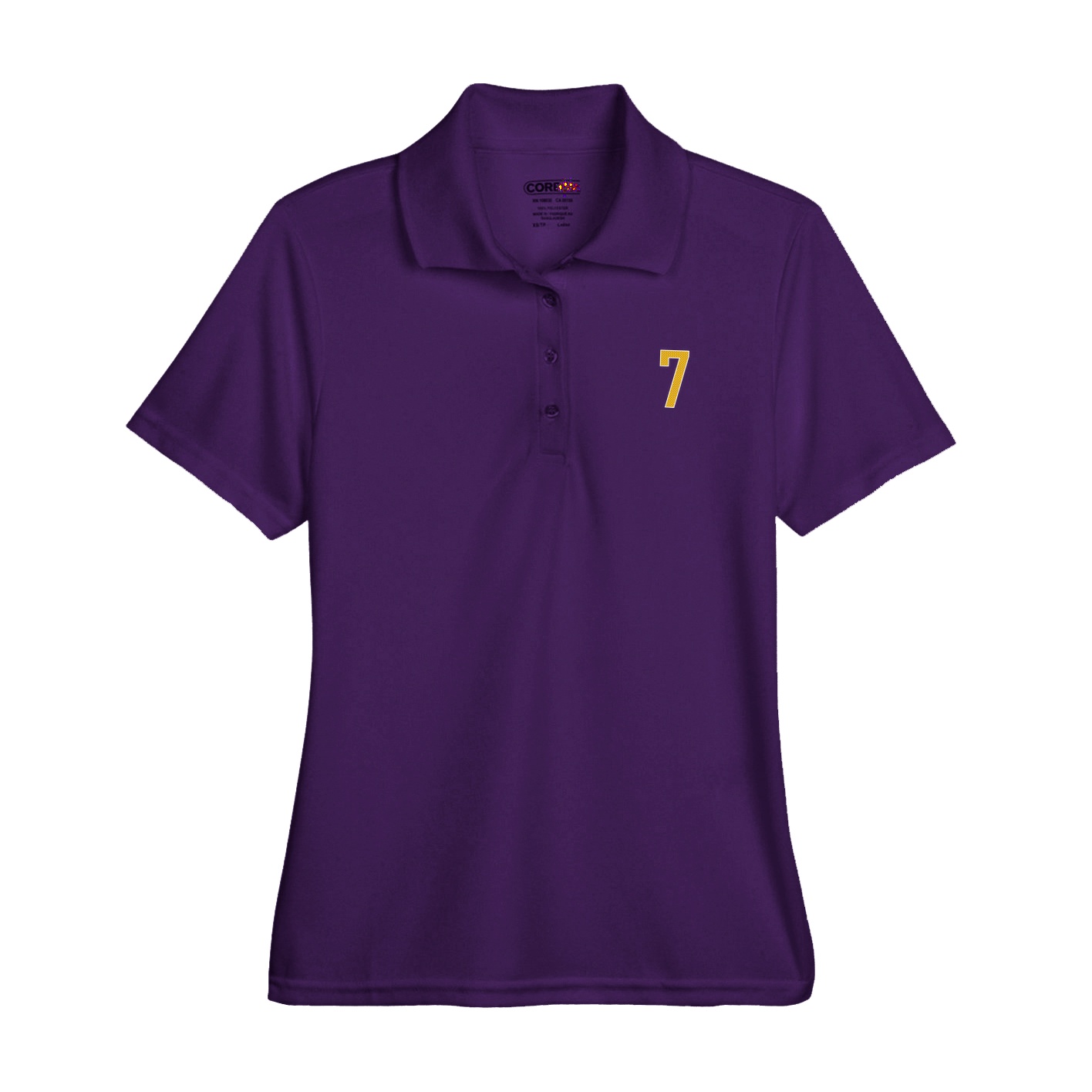 Womens Performance Polo — Front Shirsy in Purple
