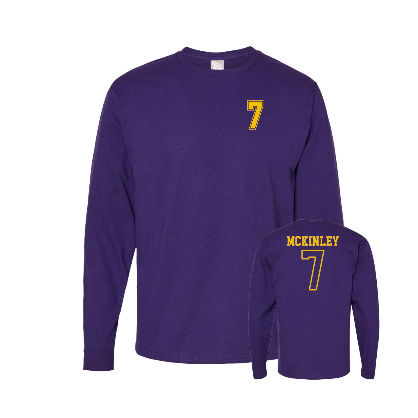 Long Sleeve Tee — Chest Back in Purple