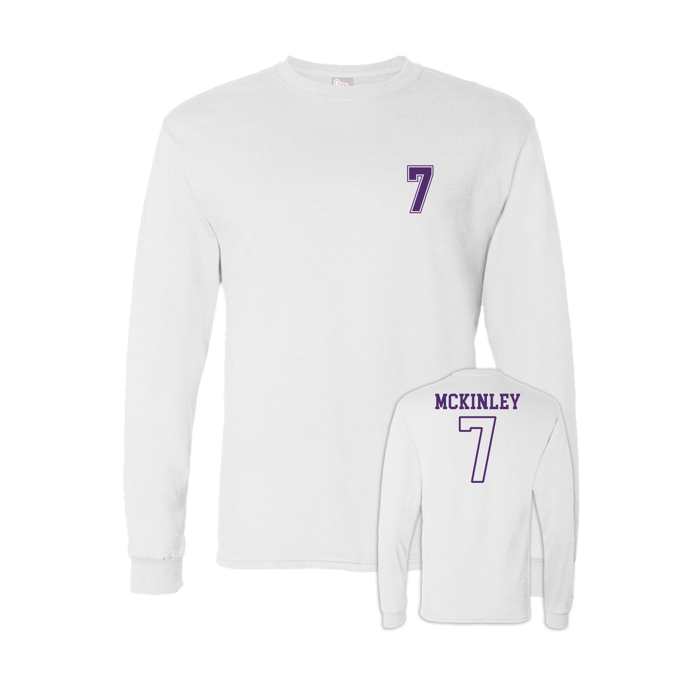 Long Sleeve Tee — Chest Back in White