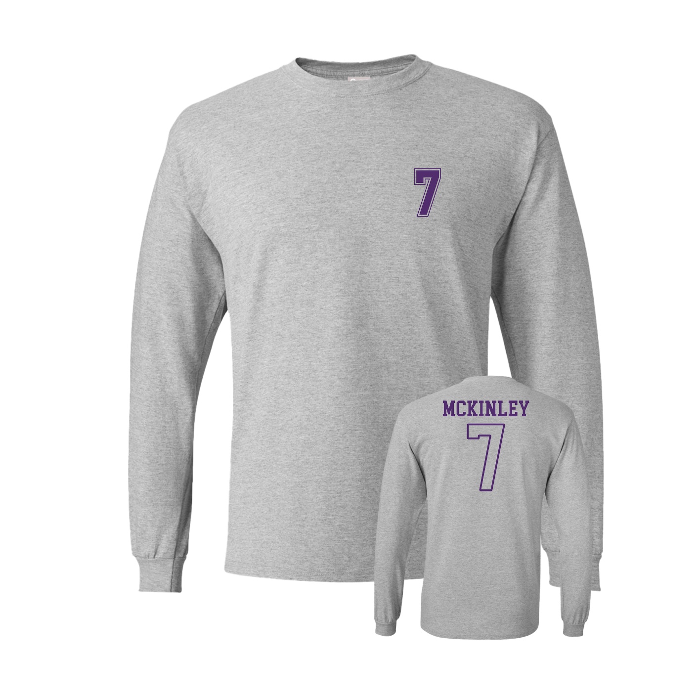Long Sleeve Tee — Chest Back in Grey