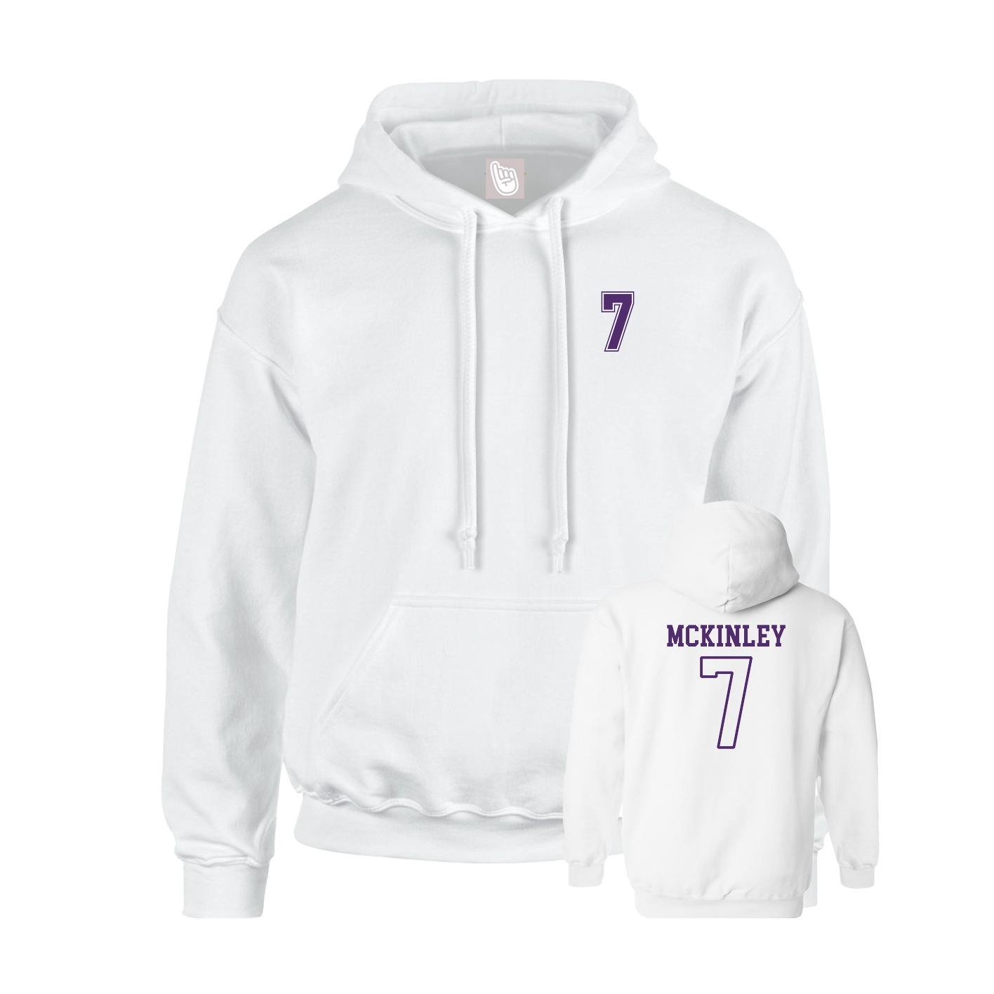 Hoodie — Chest Back in White