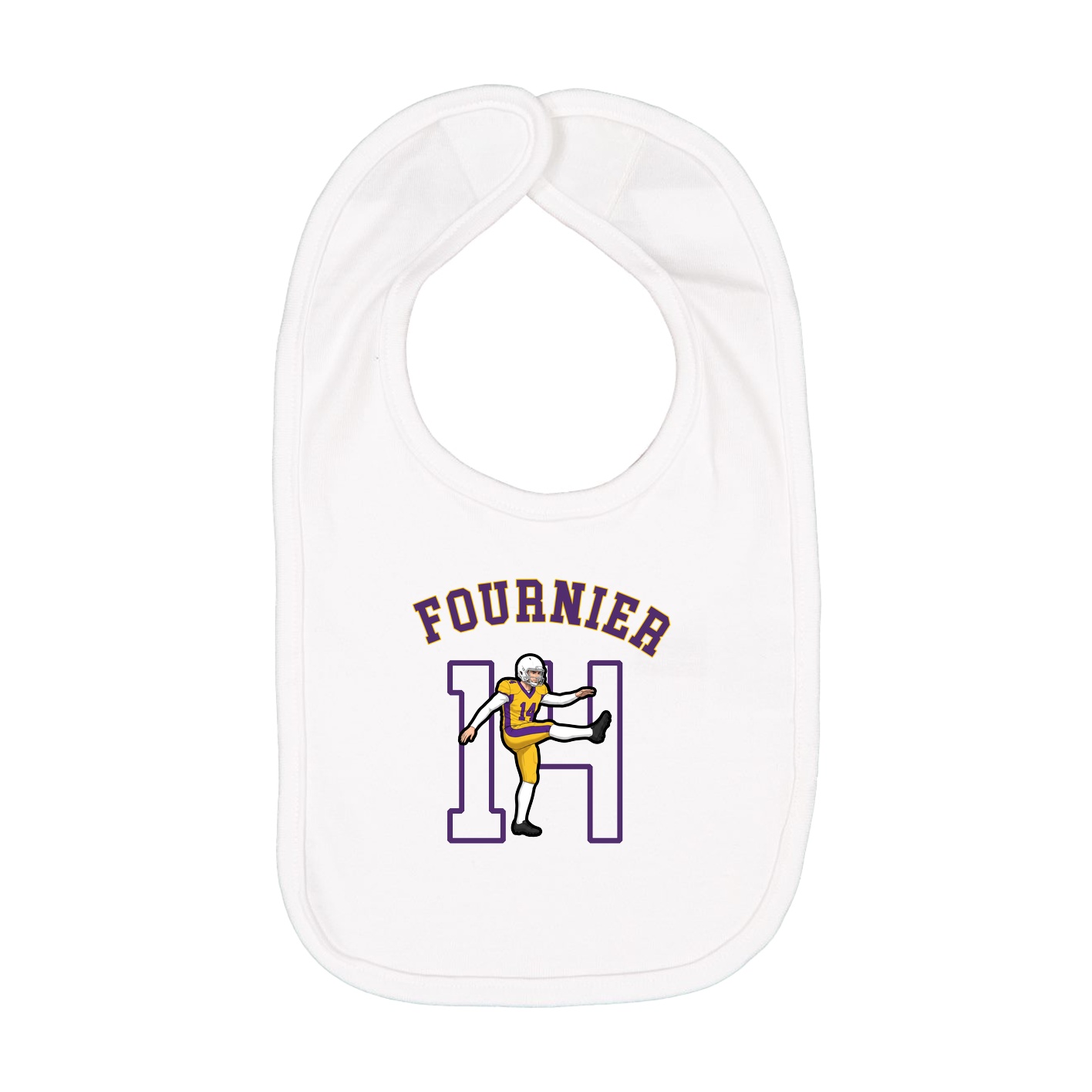 Infant Bib — Shirsey Arch in White