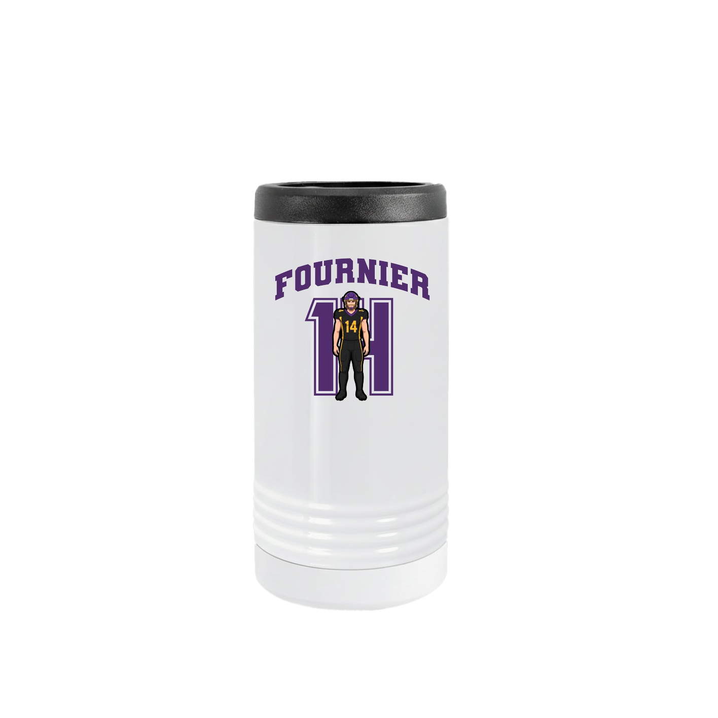 Slim Beverage Holder — Number in White