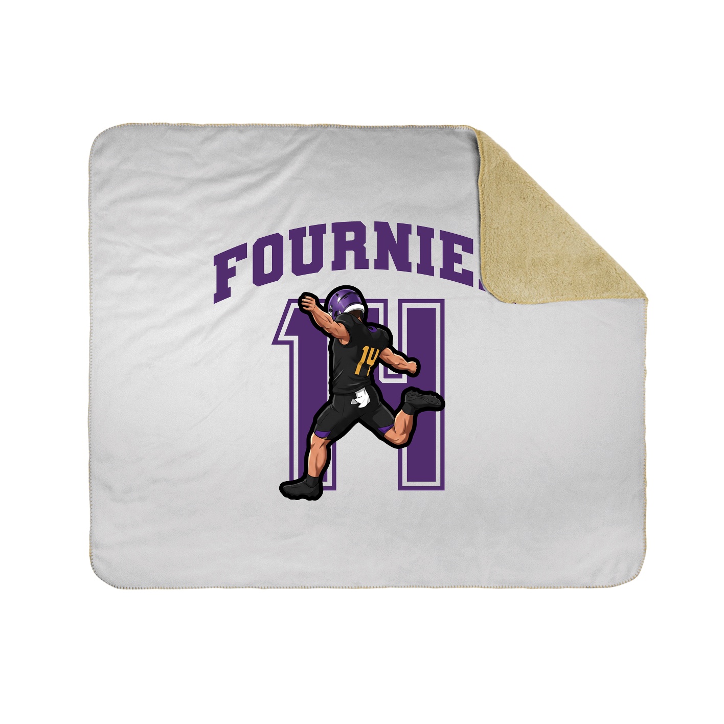 Throw Blanket — Number in White
