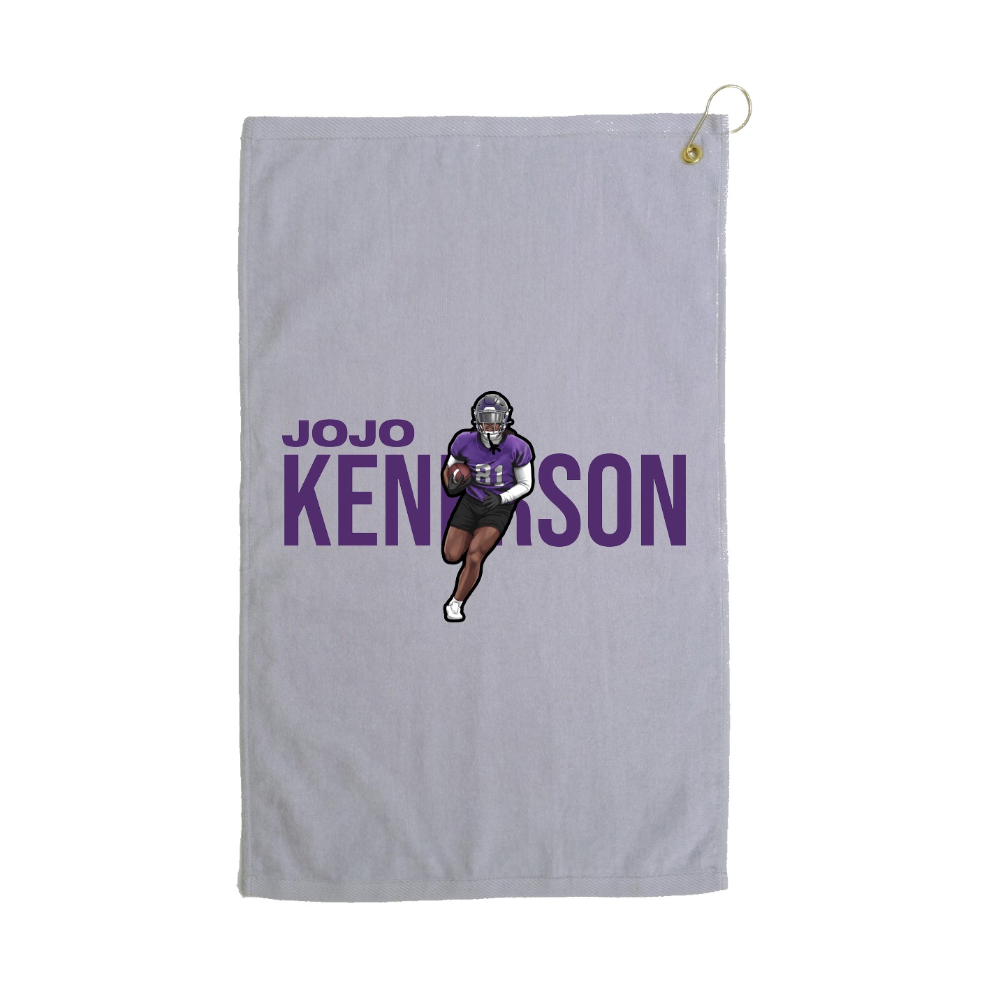 Golf Towel — Player Name in Grey