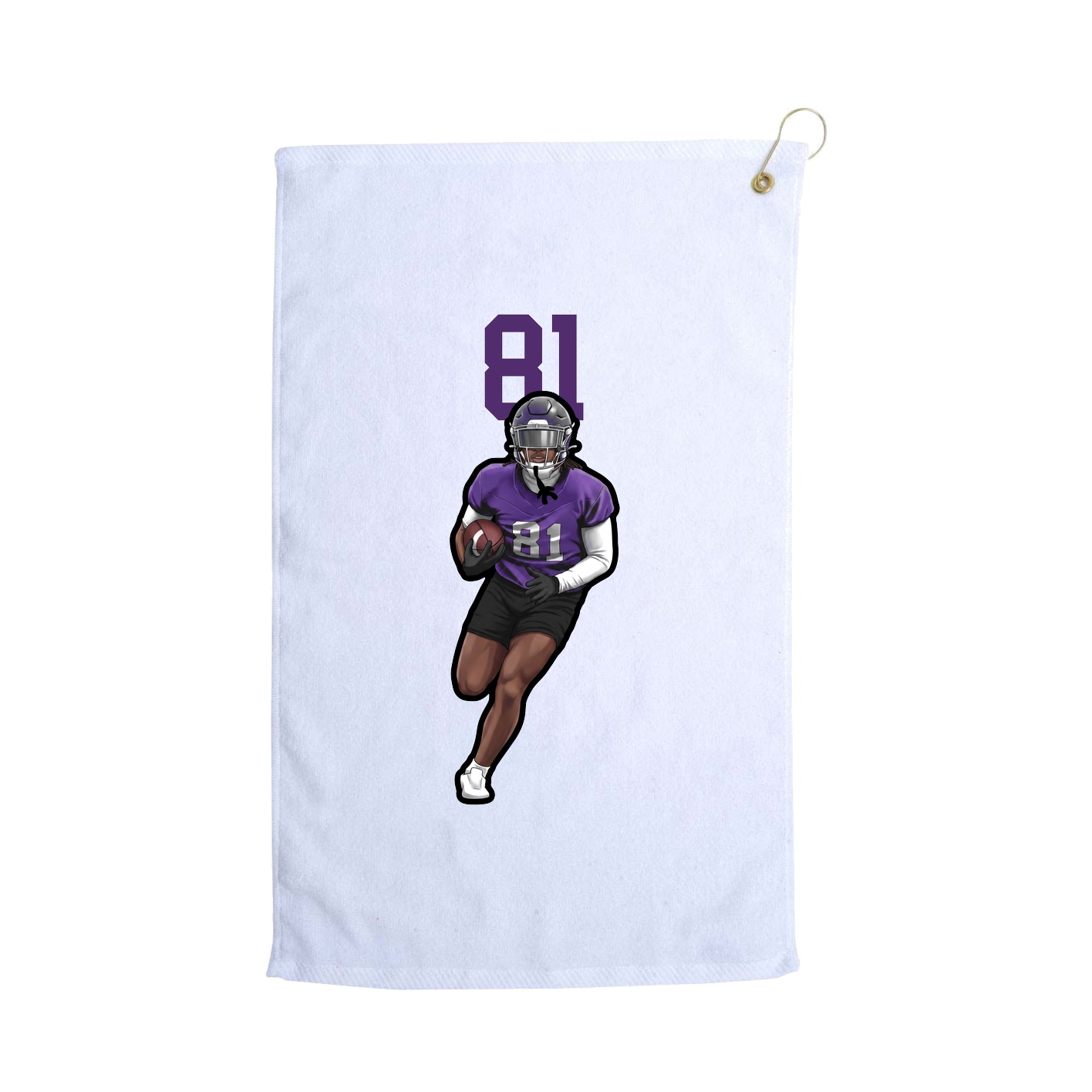 Golf Towel — Number Top in White