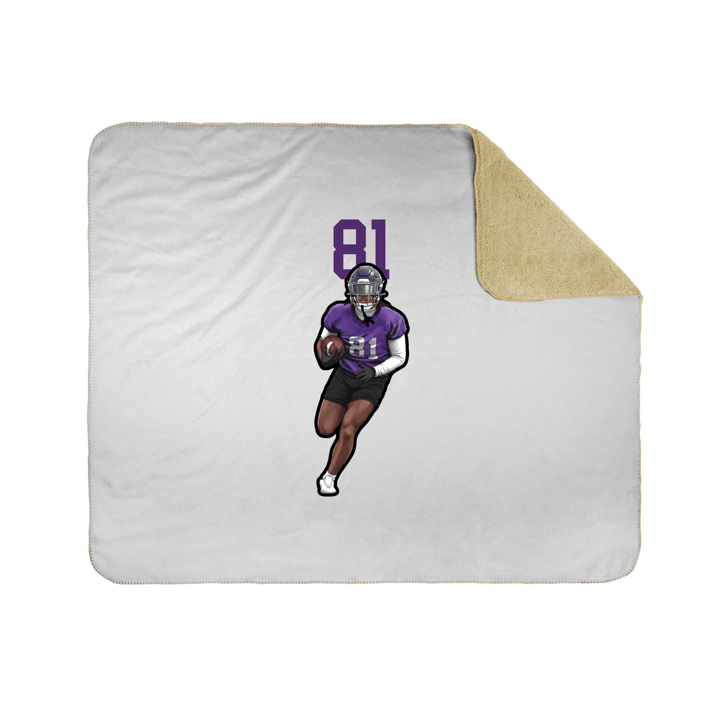 Throw Blanket — Number Top in White