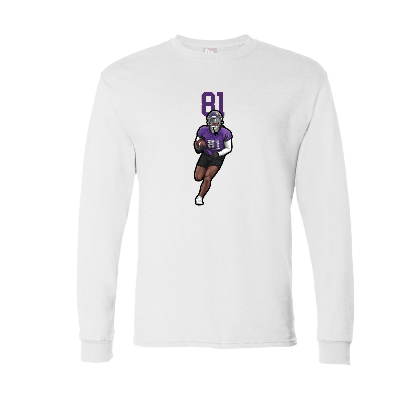 Long Sleeve Tee — Number Top in White