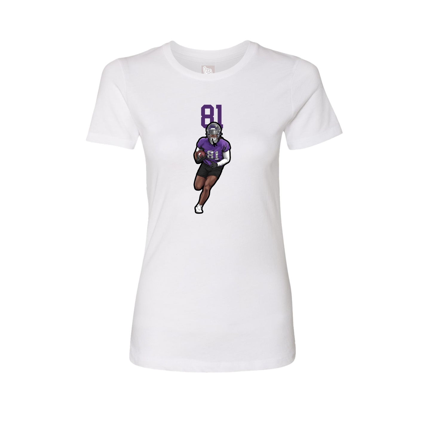 Fitted Women's Tee — Number Top in White