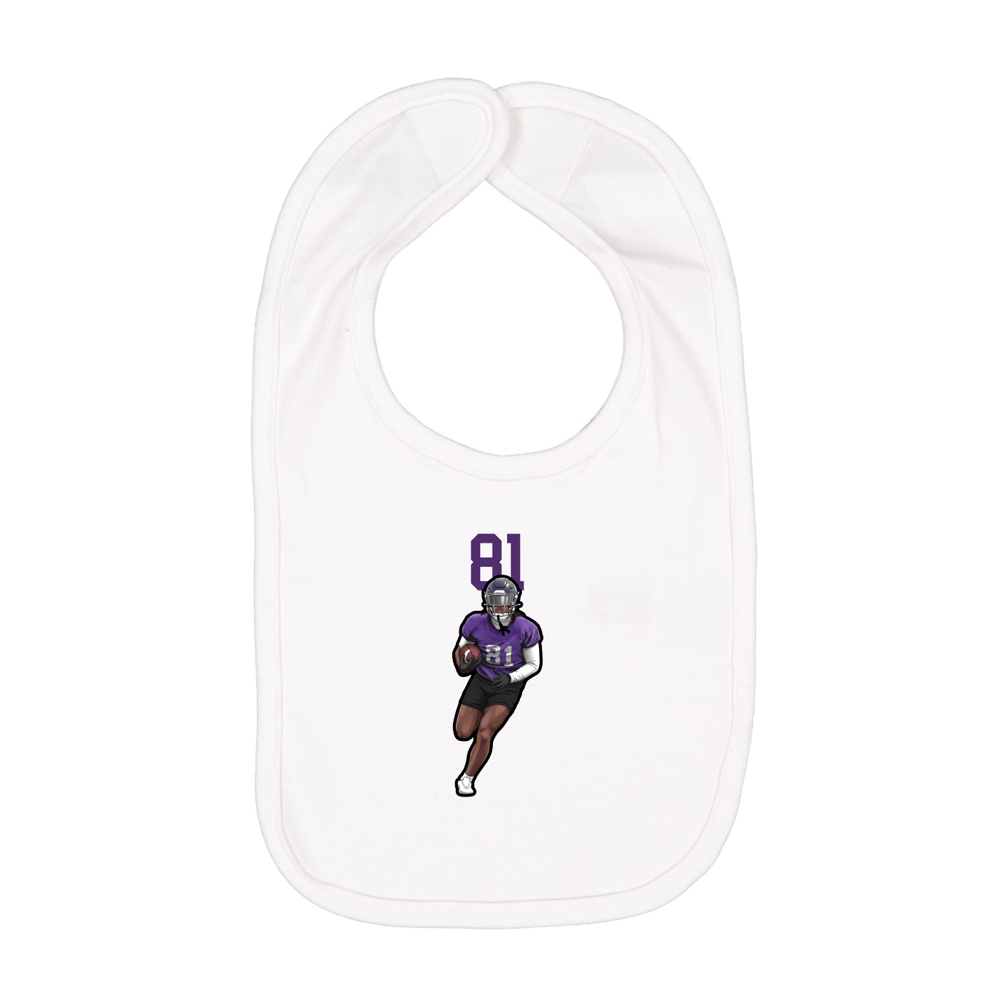Infant Bib — Number Top in White