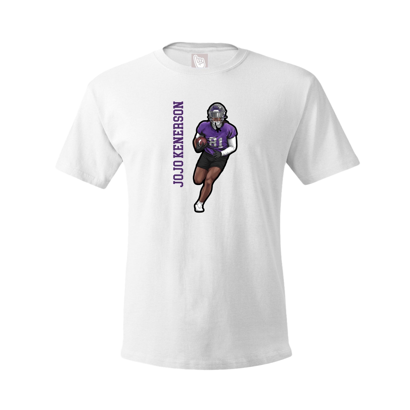 Tee — Name Vertical in White