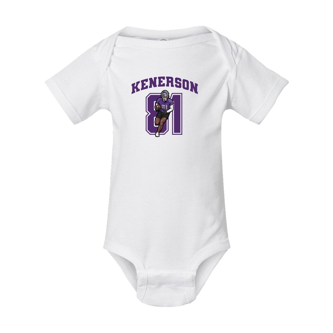 Baby Onesie — Number in White