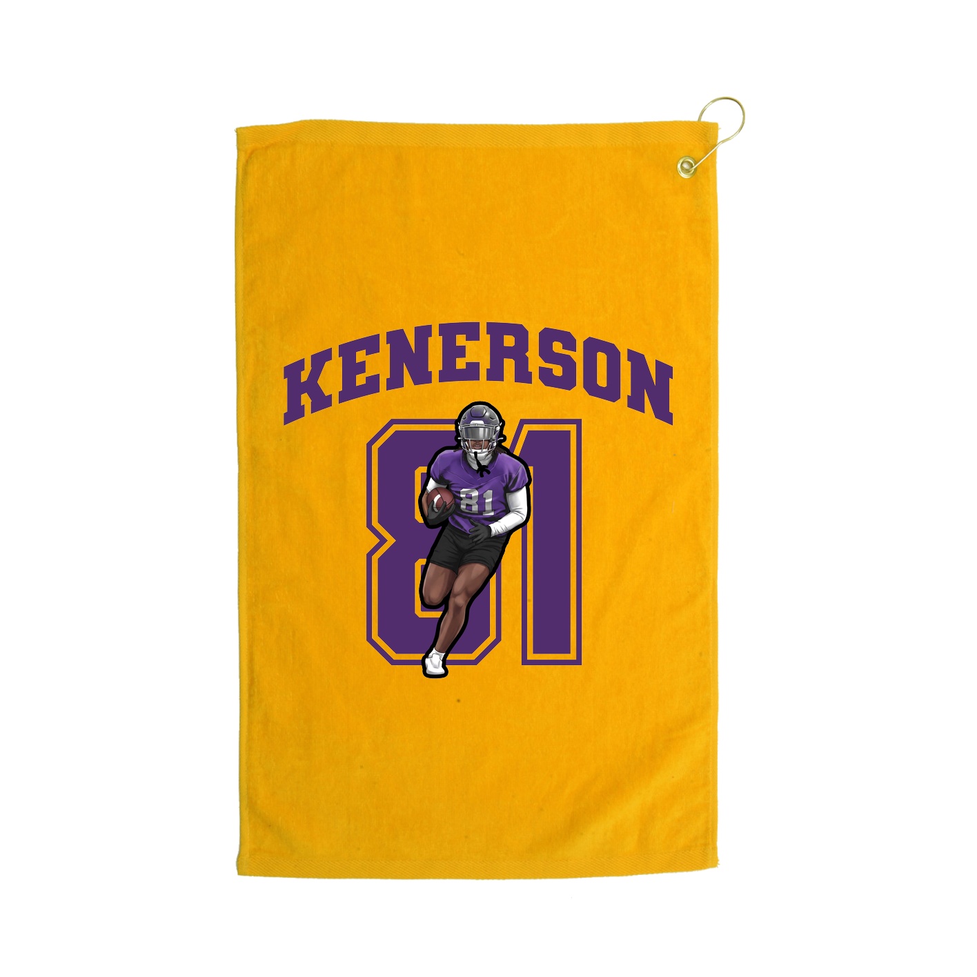 Golf Towel — Number in Gold