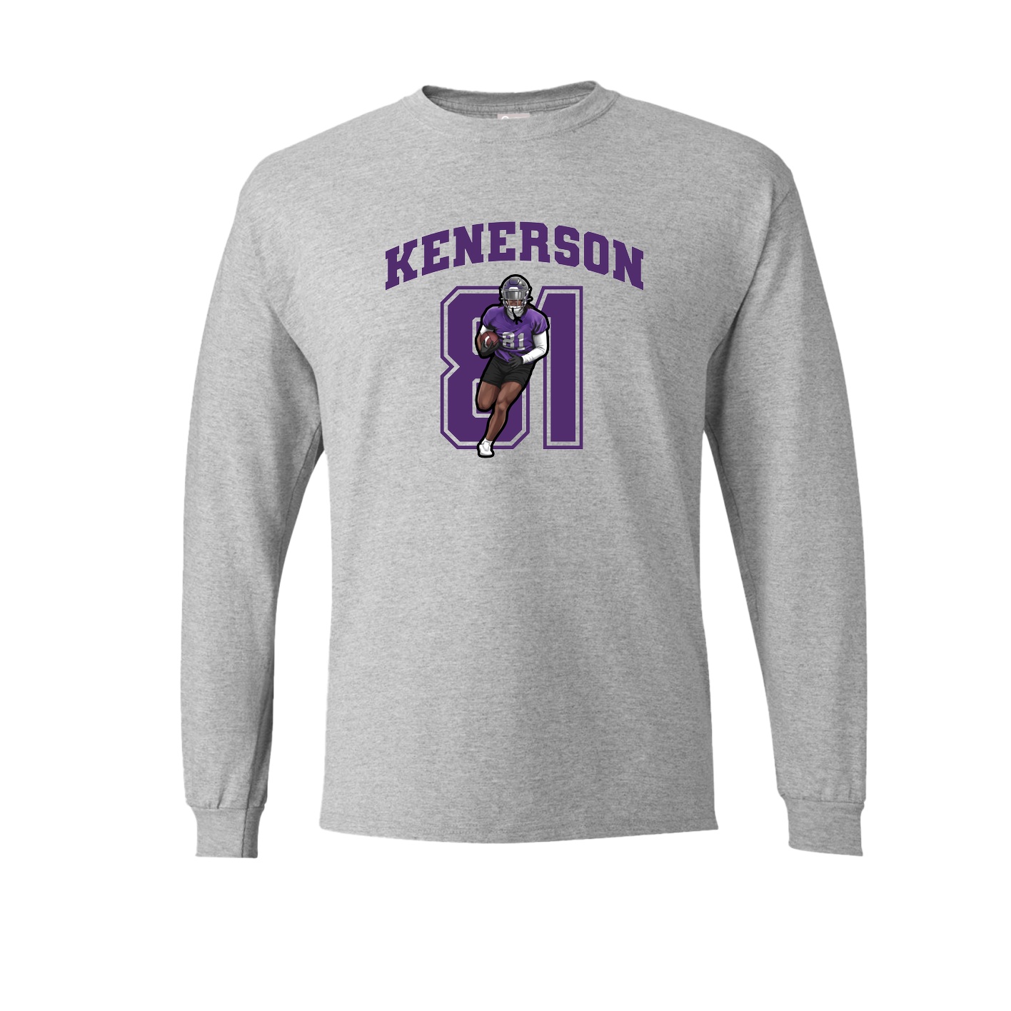 Long Sleeve Tee — Number in Grey