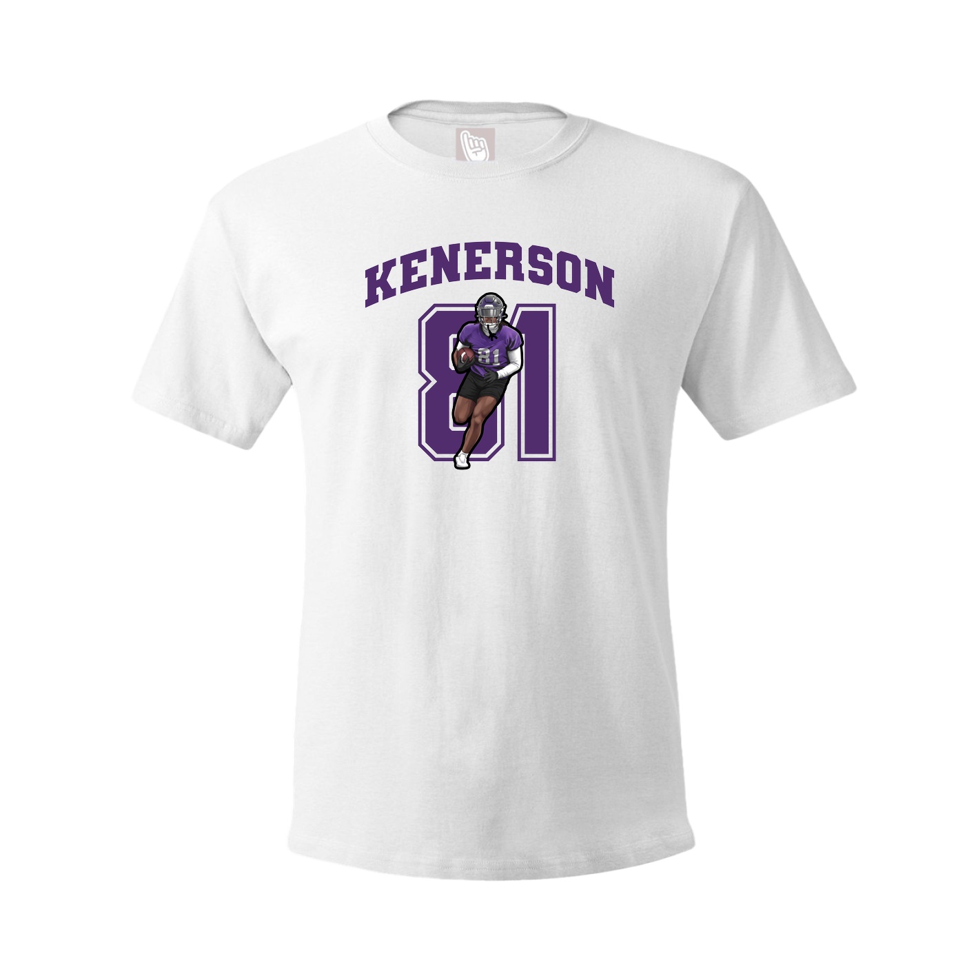 Youth Tee — Number in White
