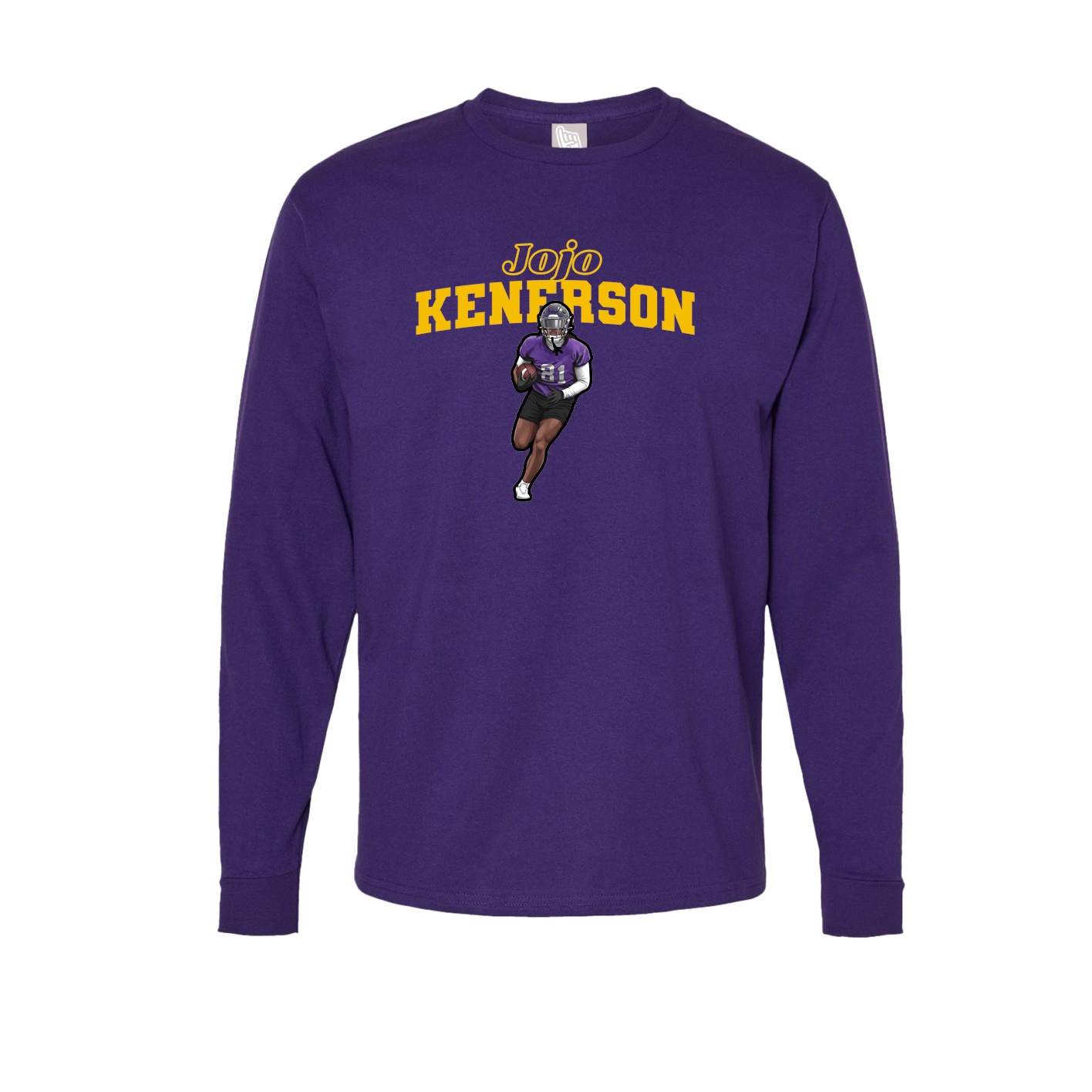 Long Sleeve Tee — Name Arch in Purple