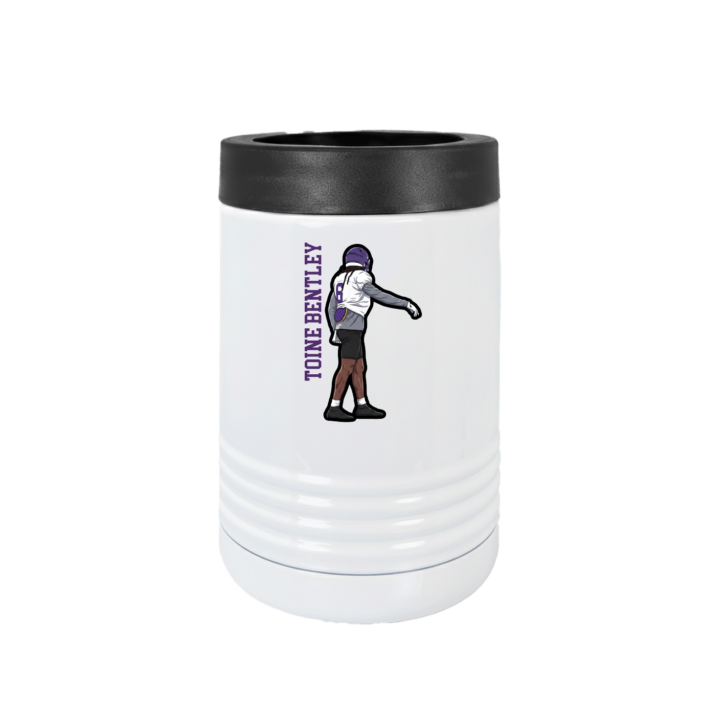 Beverage Holder — Name Vertical in White
