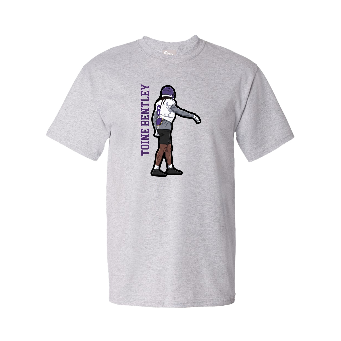 Youth Tee — Name Vertical in Grey