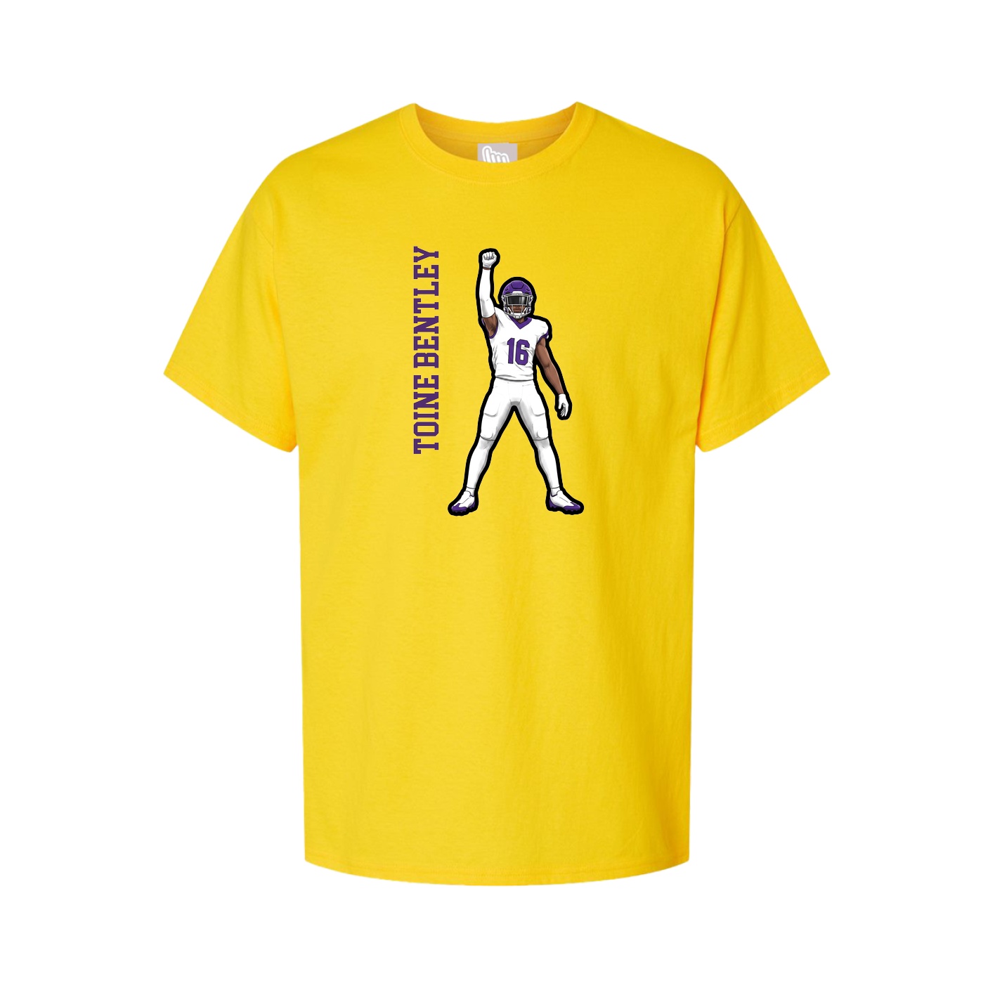Youth Tee — Name Vertical in Gold