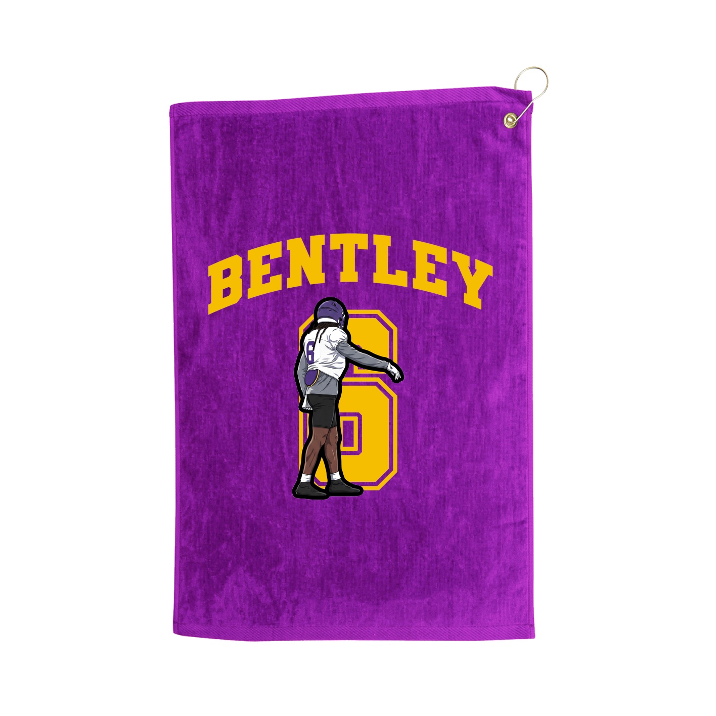 Golf Towel — Number in Purple