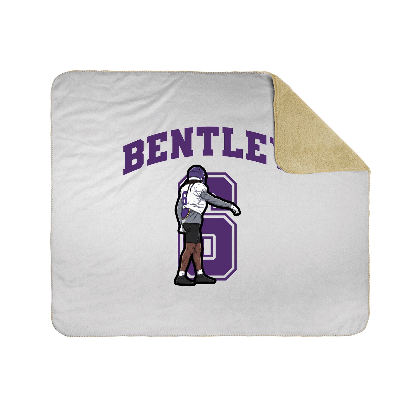Throw Blanket — Number in White