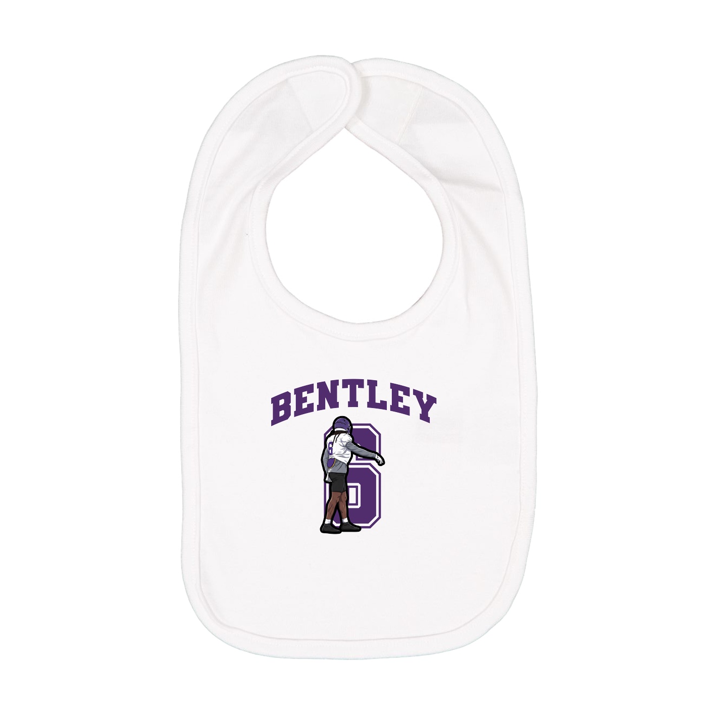 Infant Bib — Number in White