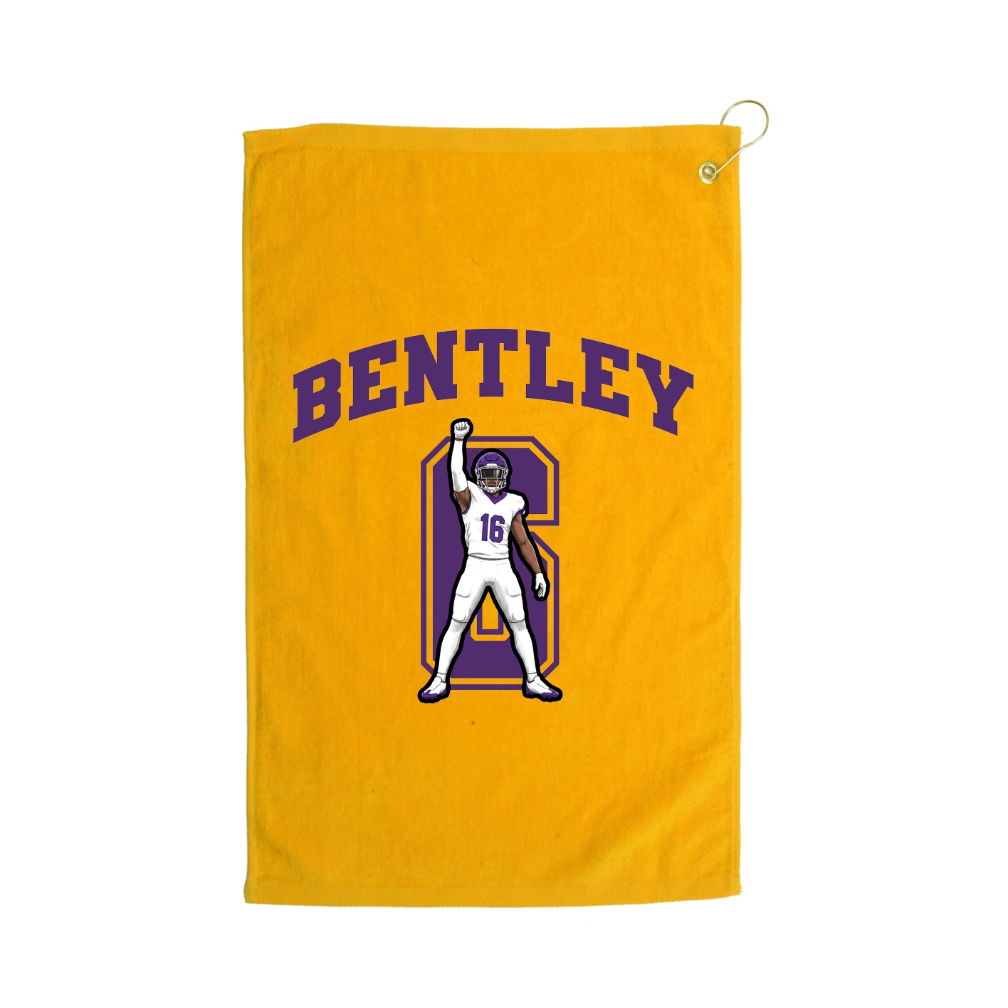 Golf Towel — Number in Gold