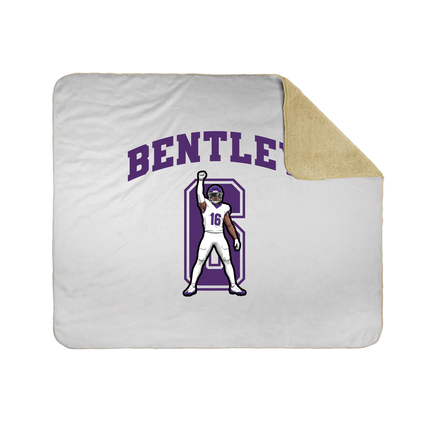 Throw Blanket — Number in White