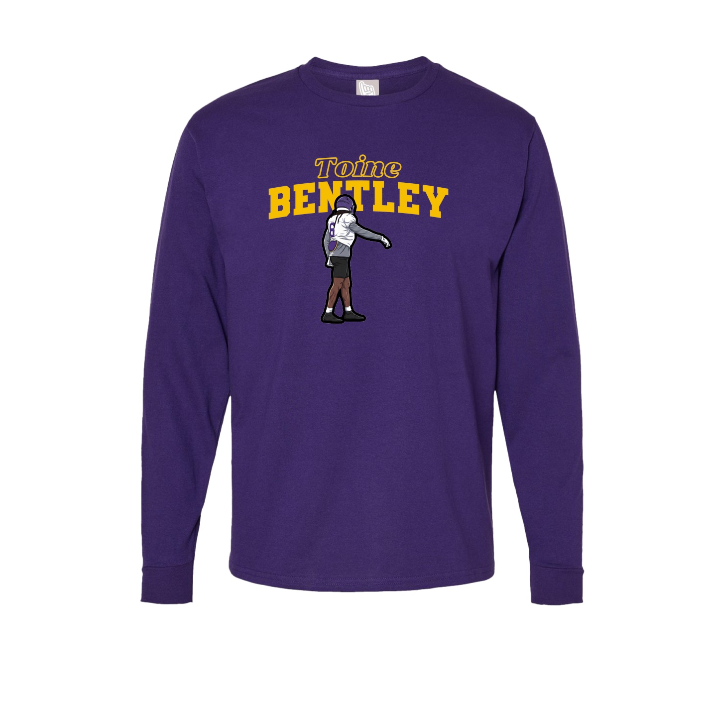 Long Sleeve Tee — Name Arch in Purple
