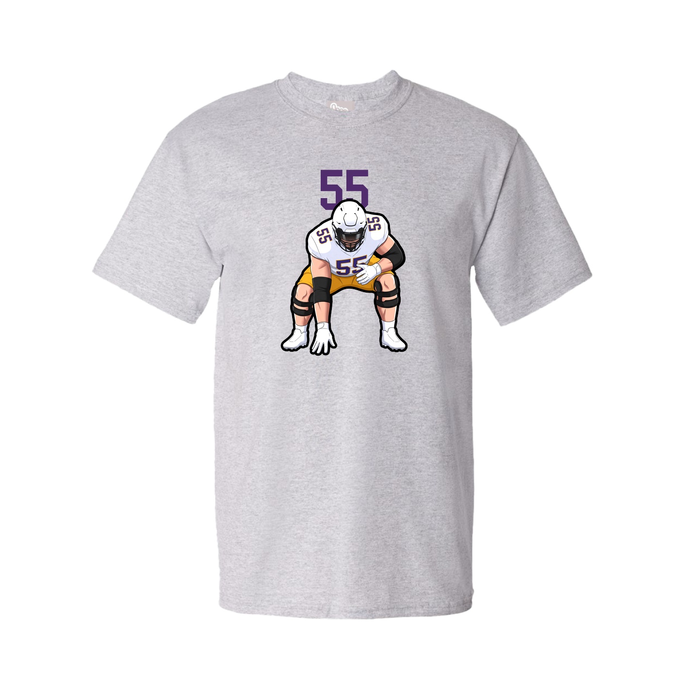 Youth Tee — Number Top in Grey