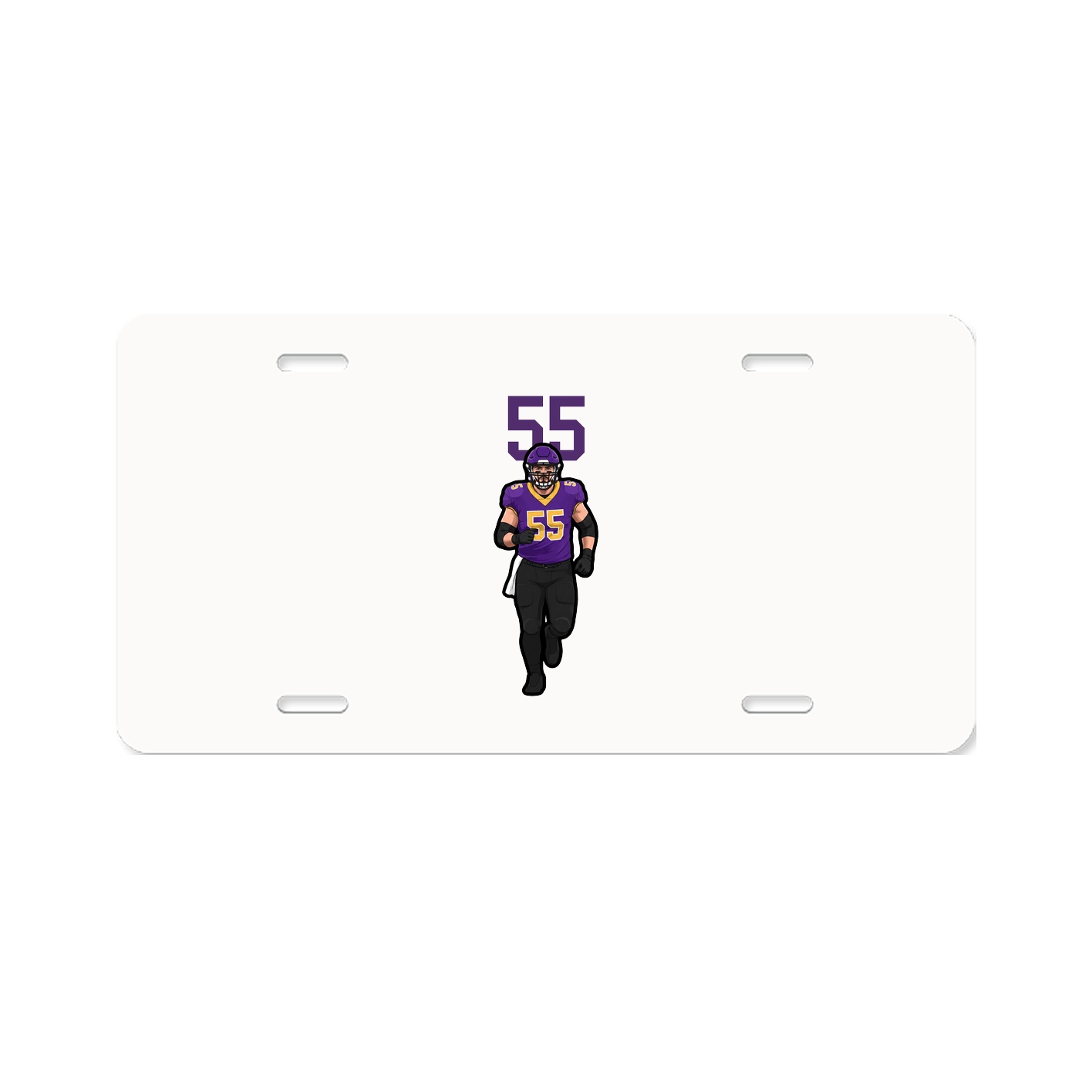 License Plate — Number Top in Classic