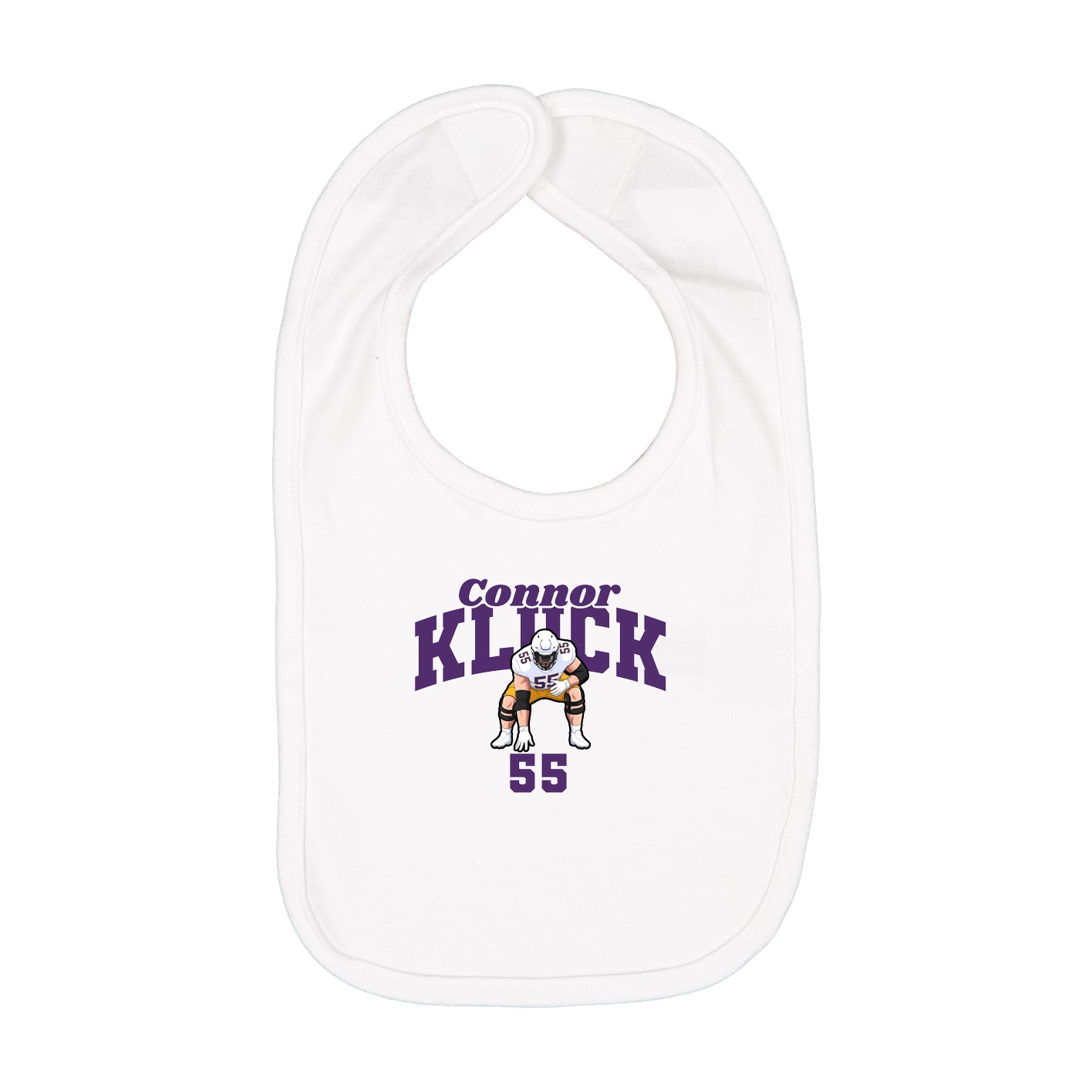 Infant Bib — Signature Arch in White