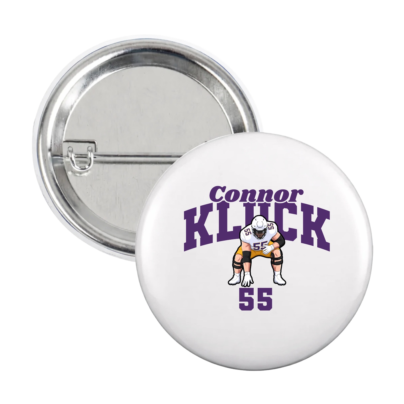 Game Day Button — Signature Arch in White