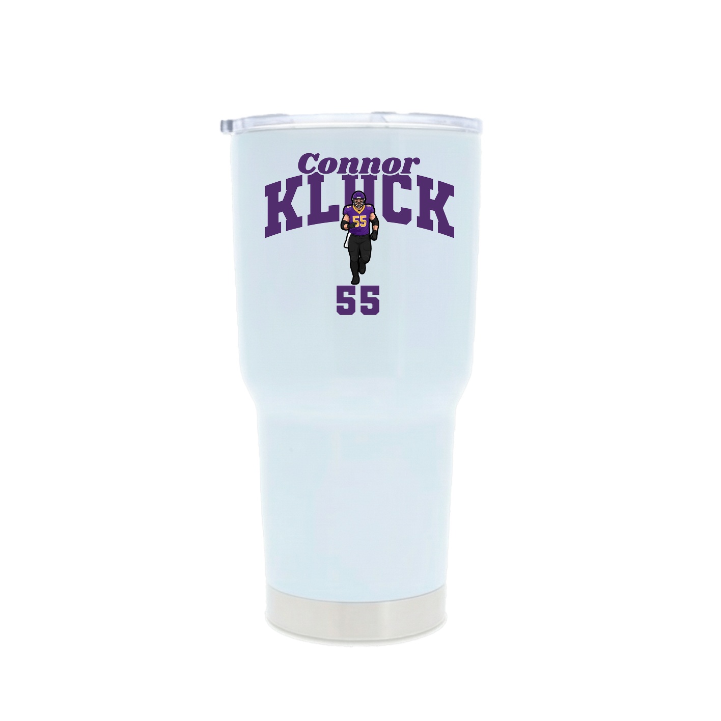 30oz Stainless Steel Tumbler — Signature Arch in White