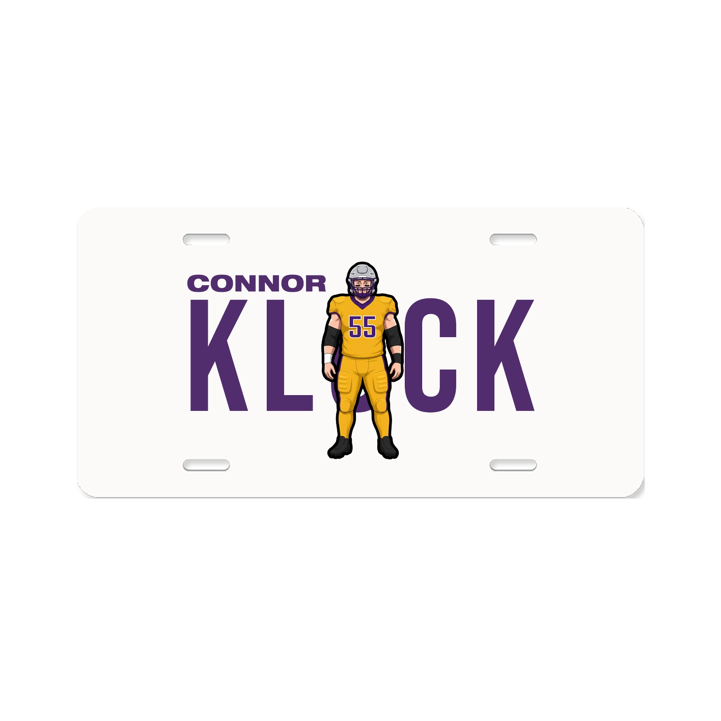 License Plate — Player Name in Classic