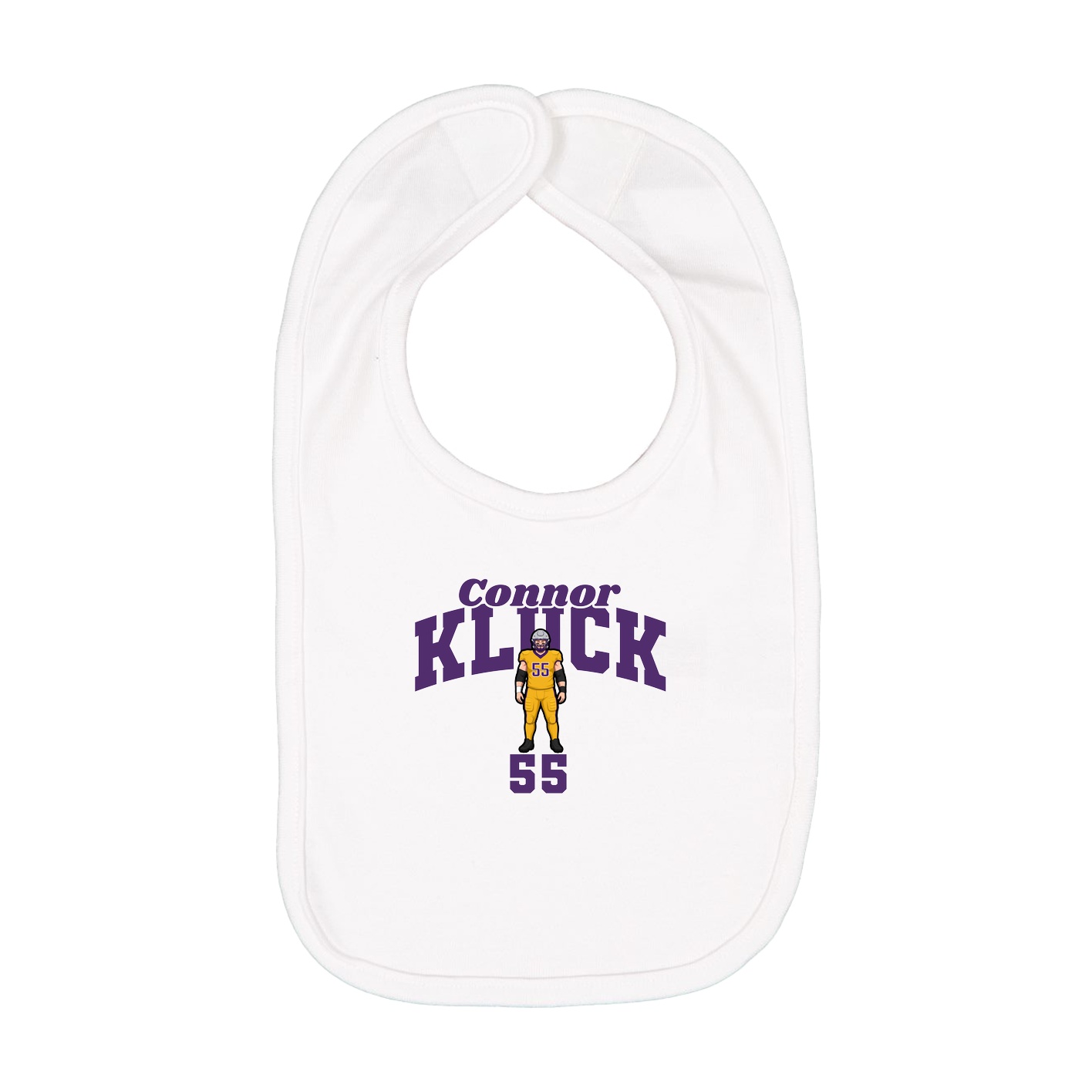 Infant Bib — Signature Arch in White