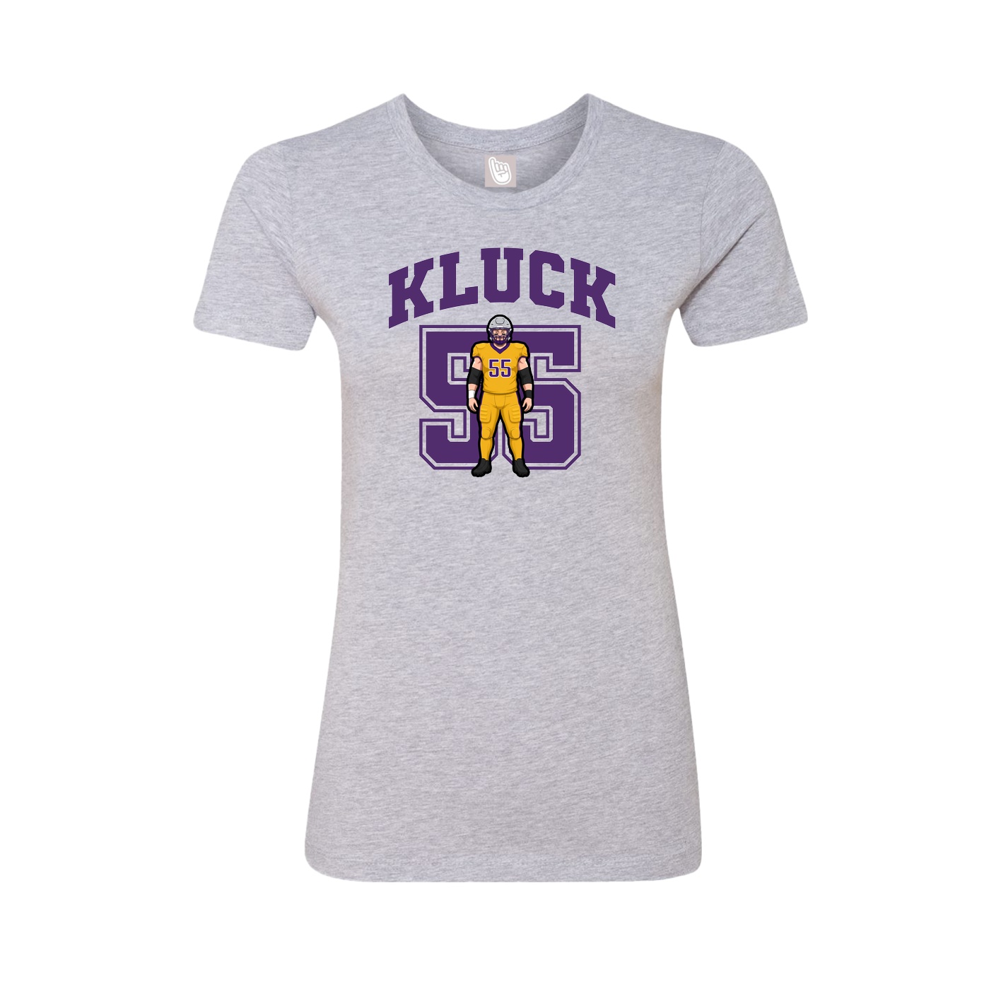 Fitted Women's Tee — Number in Grey