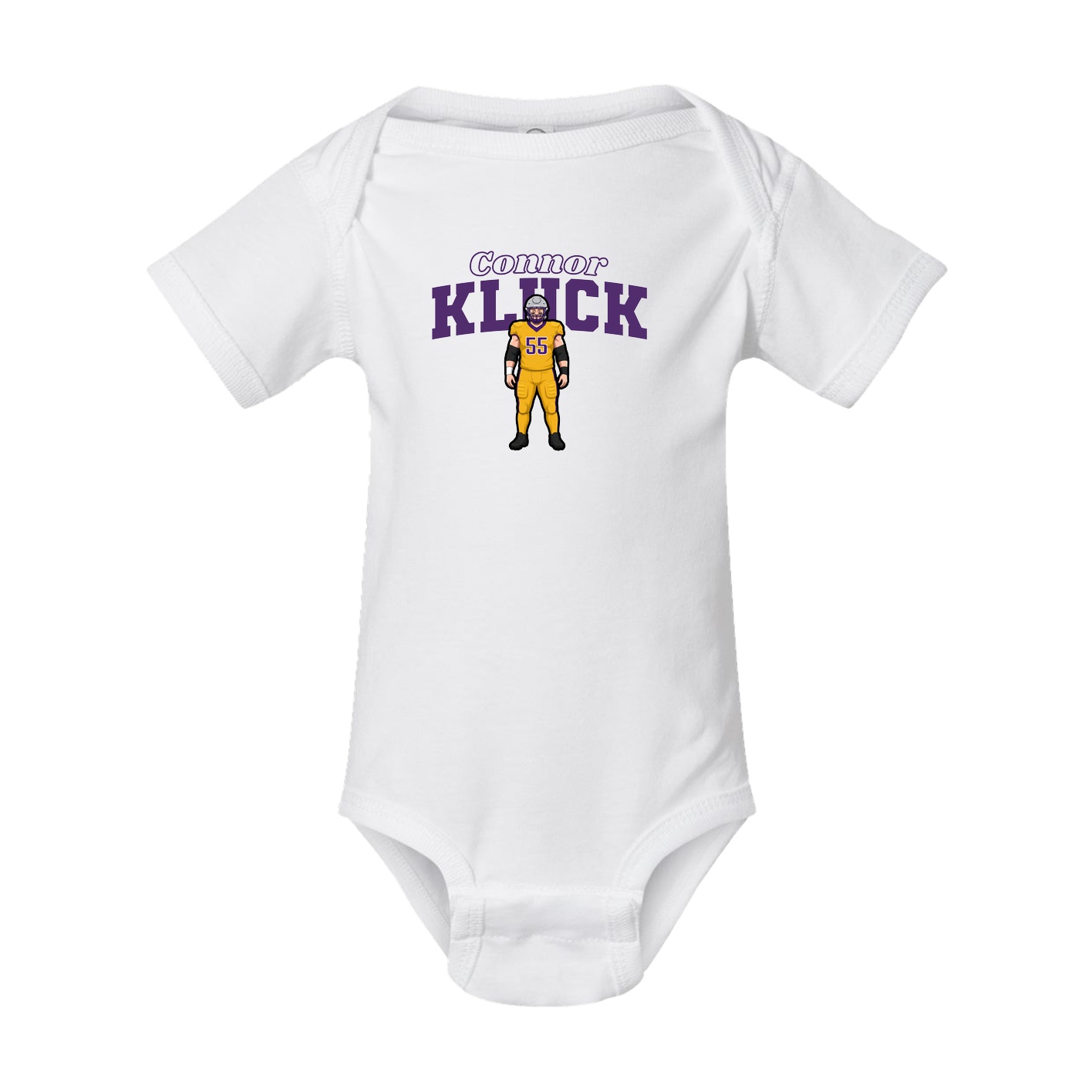 Baby Onesie — Name Arch in White