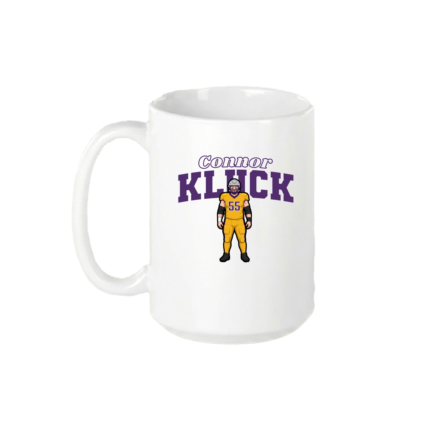 15oz Coffee Mug — Name Arch in White