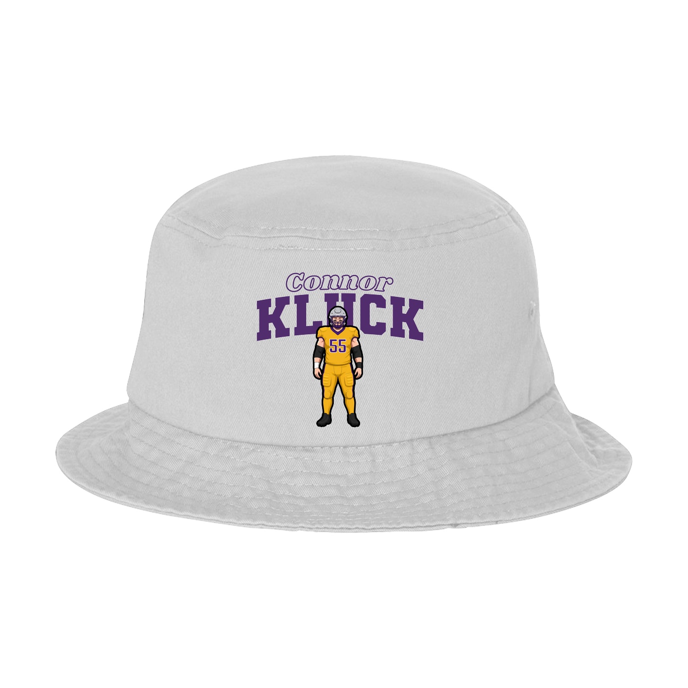 Bucket Cap — Name Arch in White
