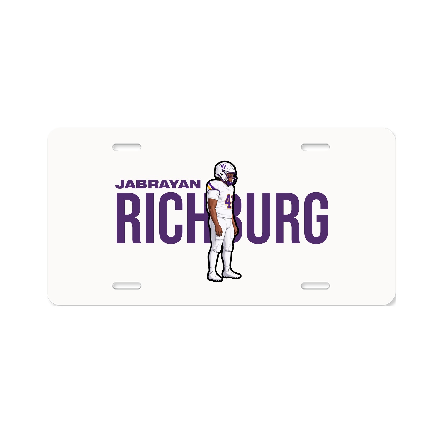 License Plate — Player Name in Classic