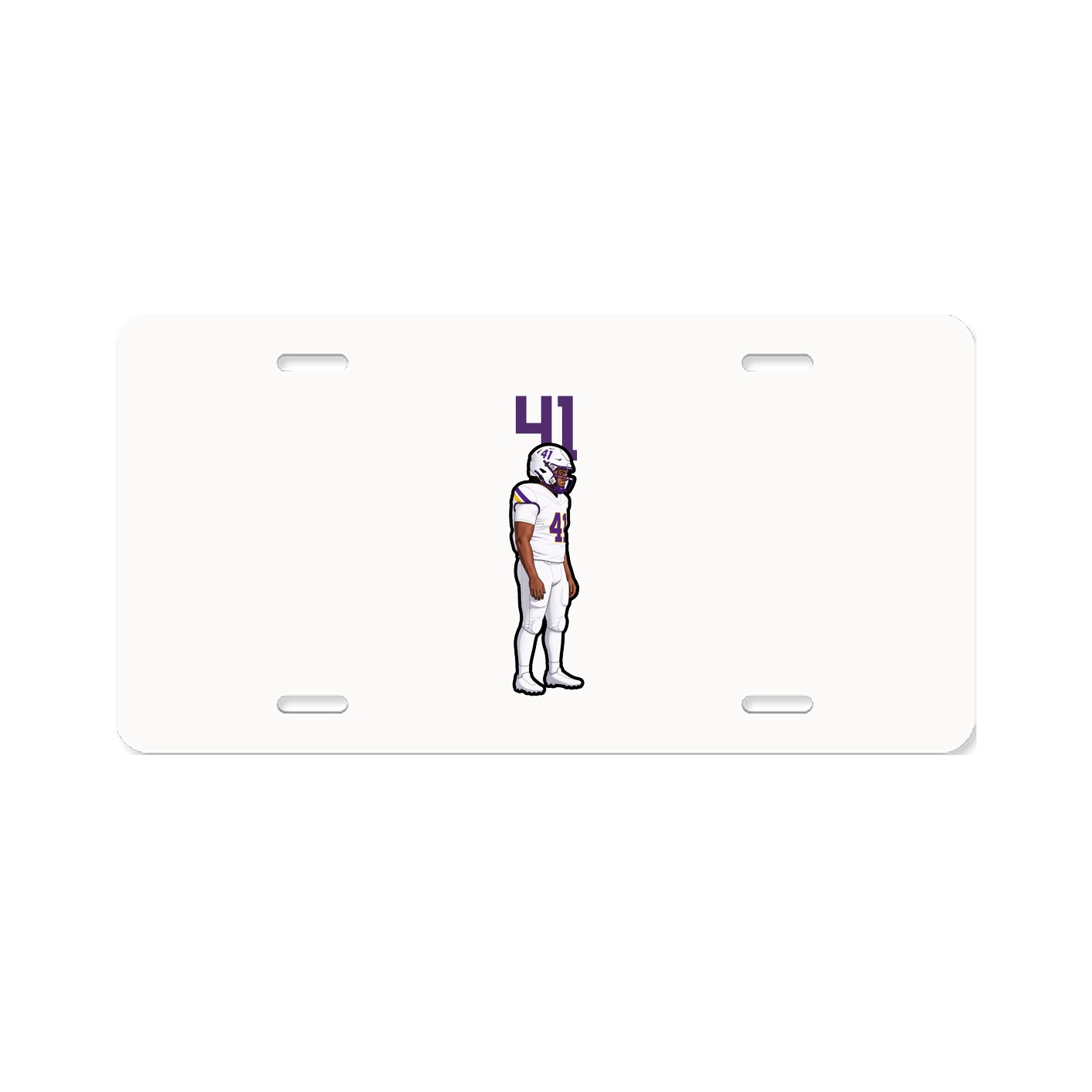 License Plate — Number Top in Classic