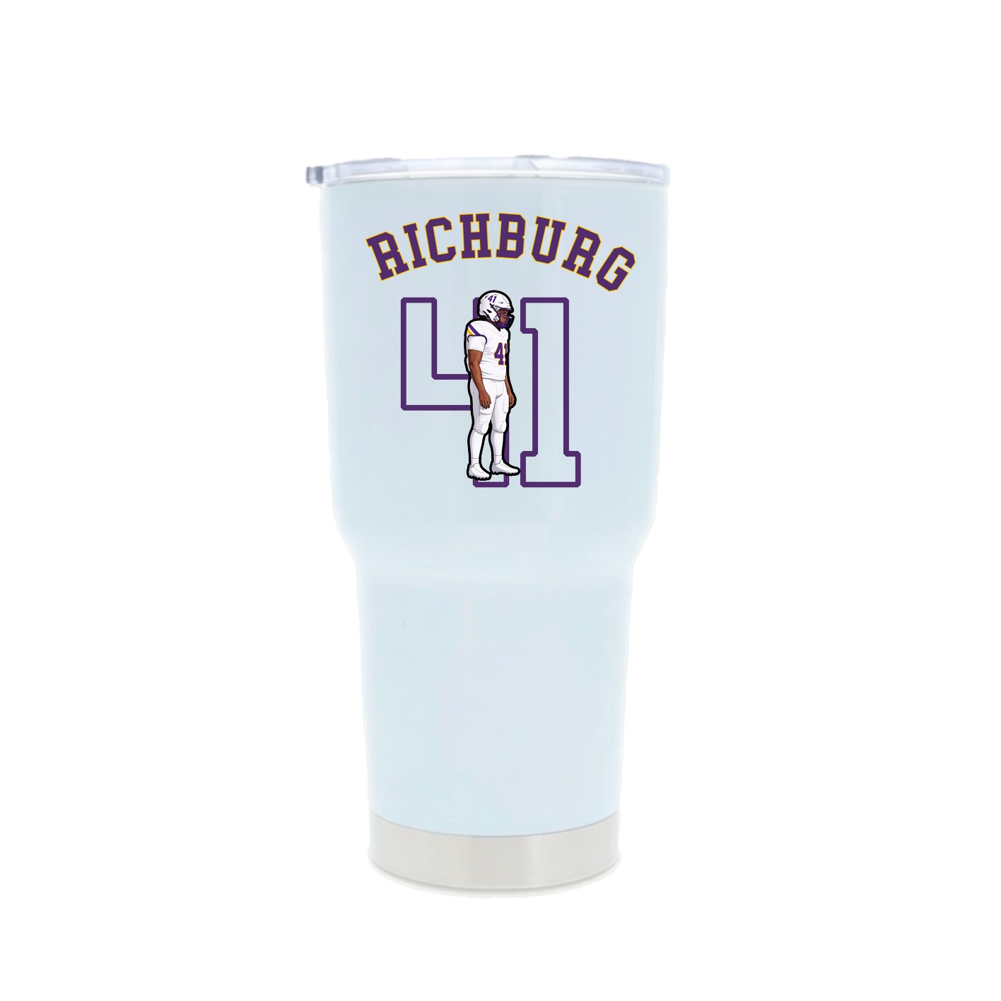 30oz Stainless Steel Tumbler — Shirsey Arch in White
