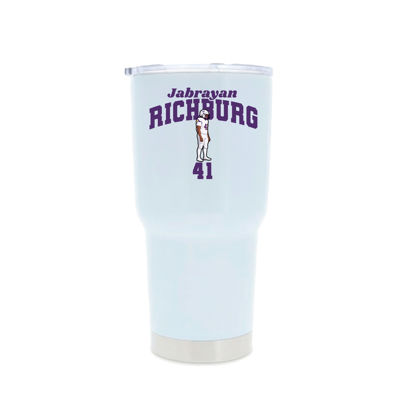 30oz Stainless Steel Tumbler — Signature Arch in White